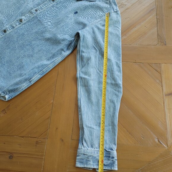 YSL Saint Laurent Cassandre Overshirt Trouville Beach Blue Denim size M (New) - Picture 9 of 15